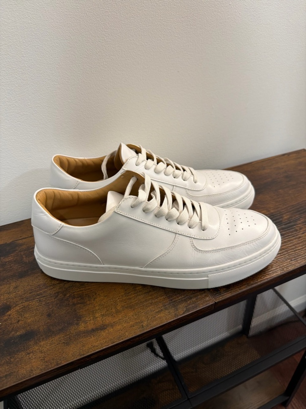 Thursday Boot Company men’s court low top sneaker in white leather